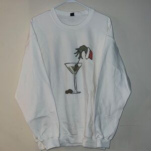 Grinch Men’s Sweatshirt crew neck large - grinch martini